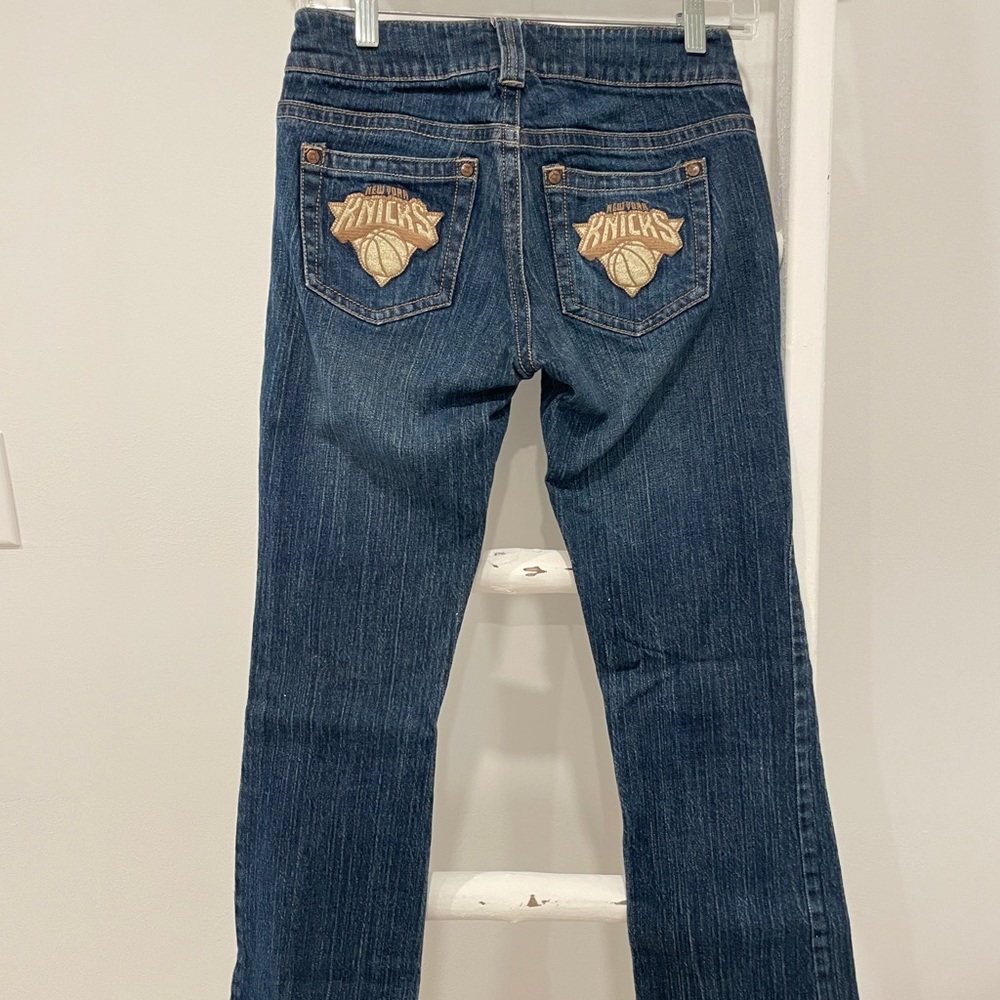 New York Knicks Flared Vintage Dark Wash Jeans